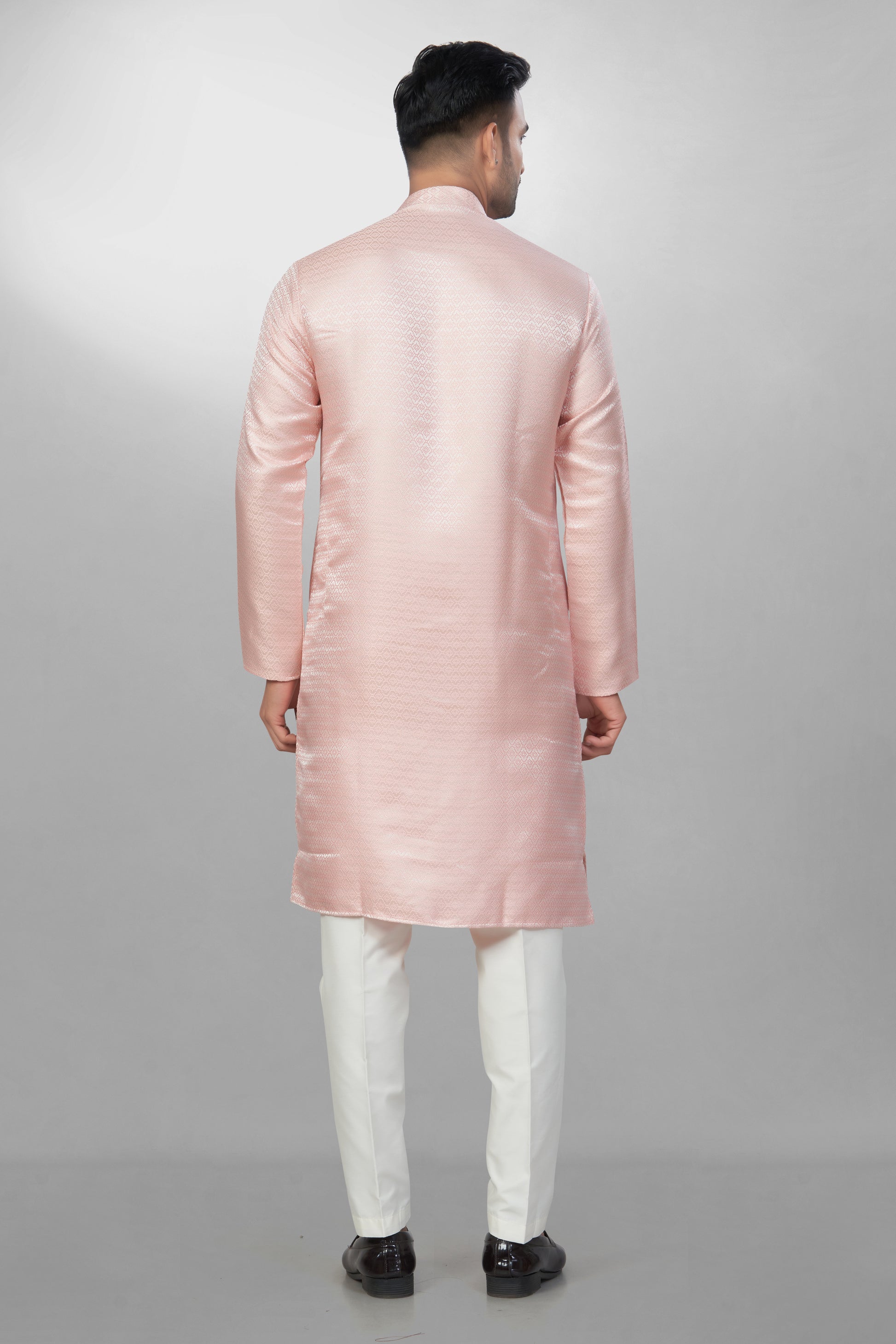 Light Pink Blush Silk Elegance Kurta | Silk Kurta | Kurta for Men