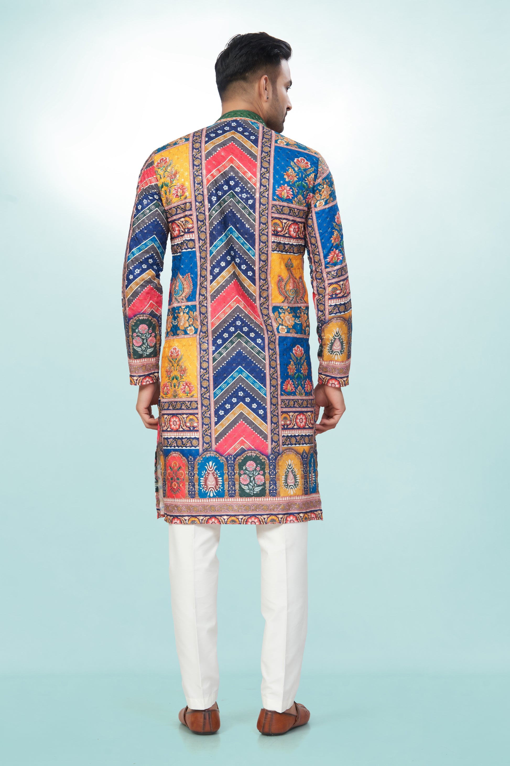 Multi Panel Tie-Dye Cotton Kurta | Cotton Kurta | Kurta for men