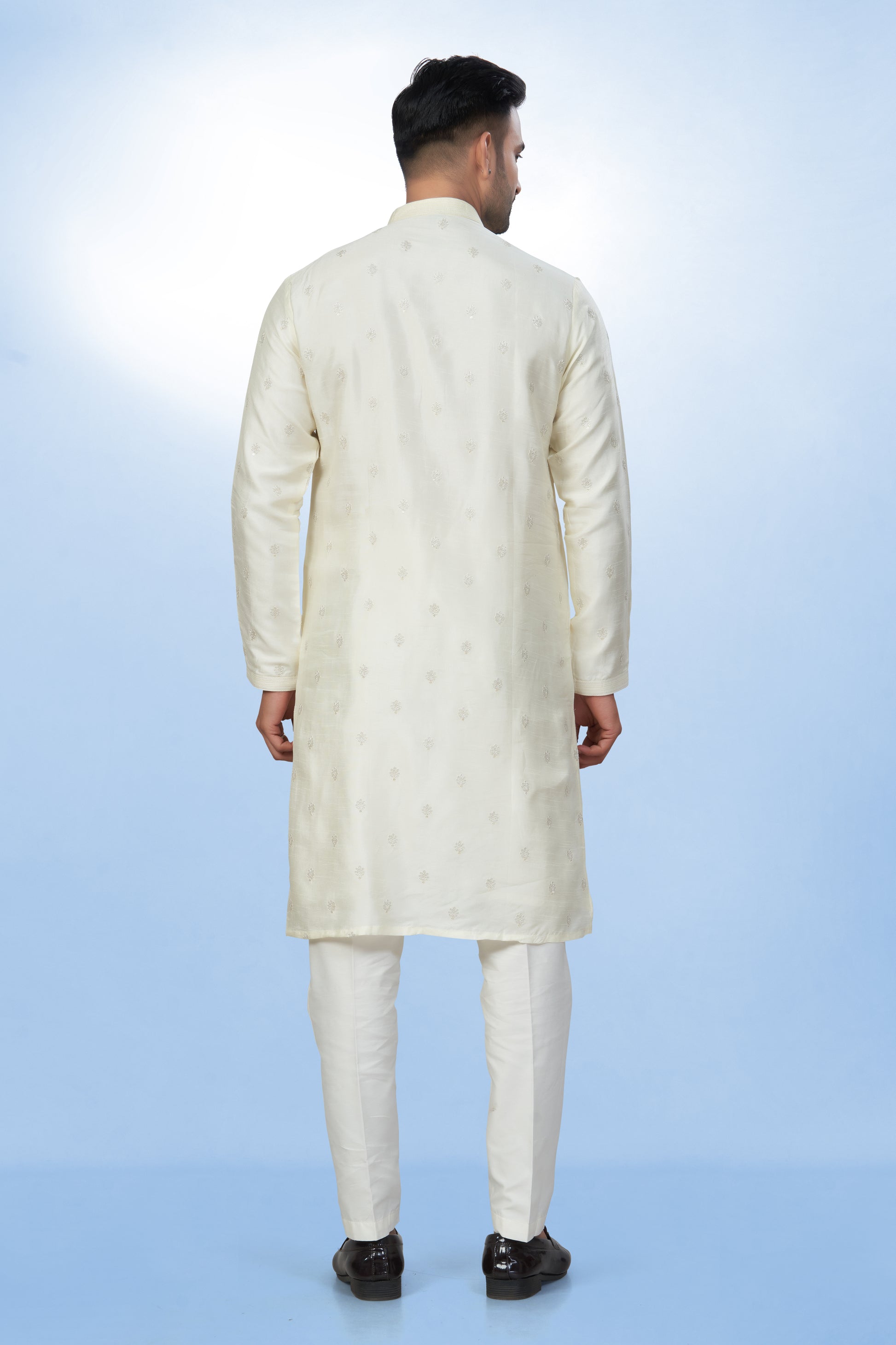 Classic Ivory Cotton Silk Kurta