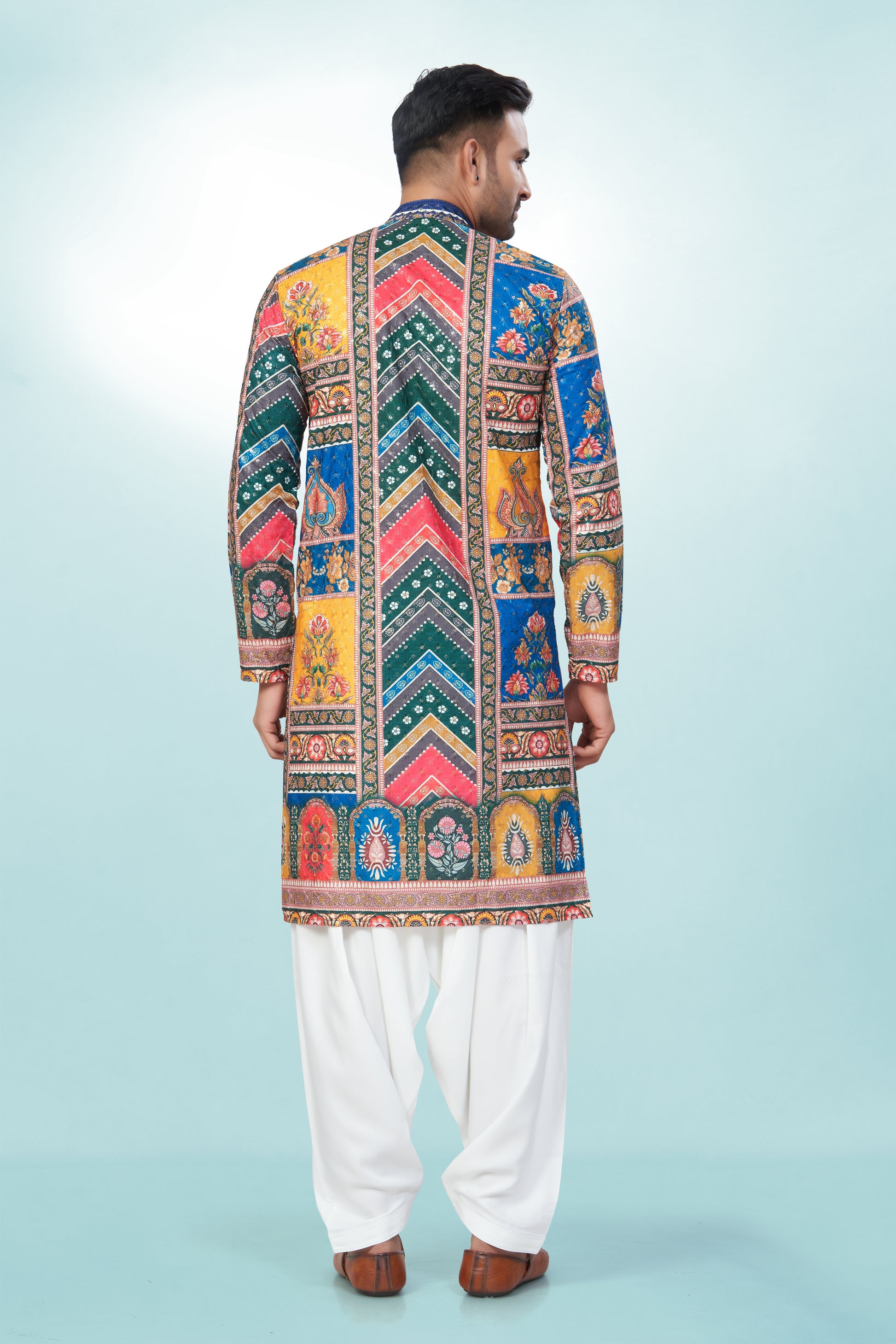 Multi Panel Tie-Dye Cotton Kurta | Cotton Kurta | Kurta for men